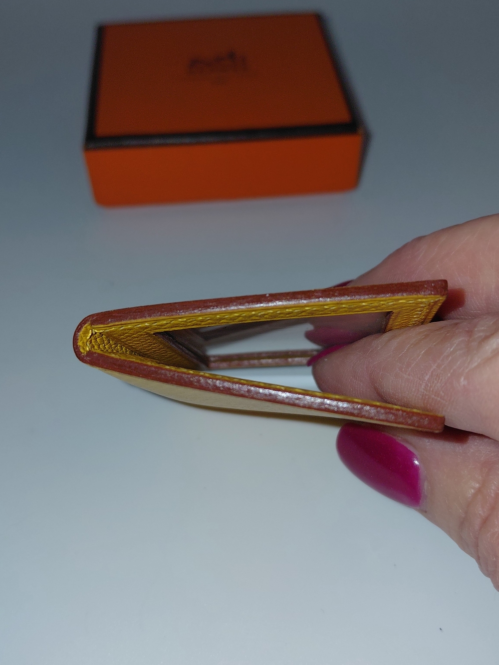 LOW START!! Hermes Yellow Epsom Calfskin Leather Mini Photo Album!VGC - Picture 4 of 10